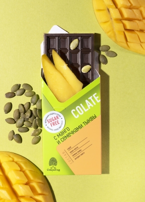 Шоколад без сахара NEOcolate с манго и тыквой, 30 г