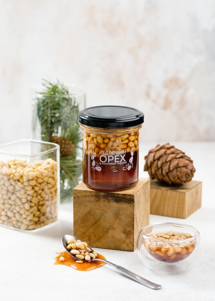Сосновый сироп с ядром кедрового ореха, 170 г