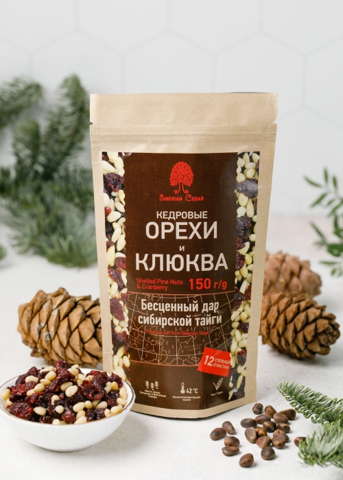 ★ Москва ★ Смесь ядра кедрового ореха и клюквы вяленой, 150 г