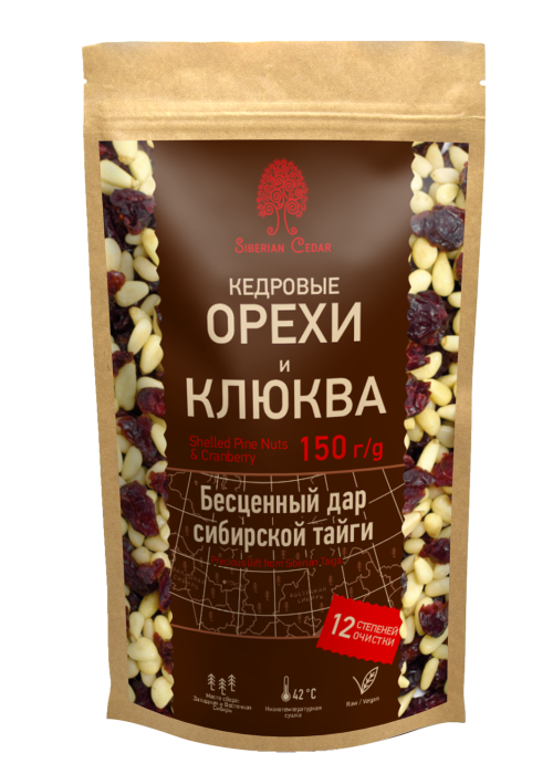 ★ Москва ★ Смесь ядра кедрового ореха и клюквы вяленой, 150 г
