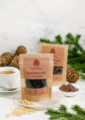 Ядро кедрового ореха в тёмном шоколаде, 60 г