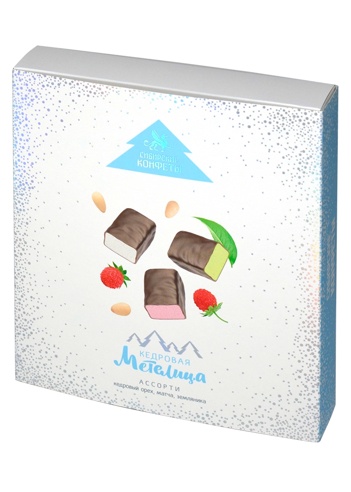 Кедровая метелица ассорти, 150 г — кедровый орех, матча, земляника