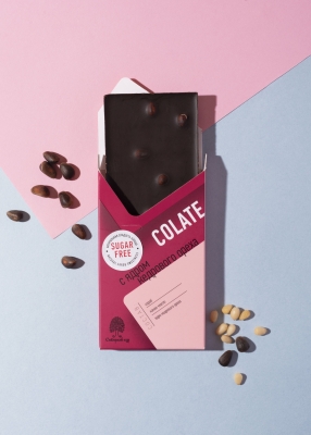 Шоколад без сахара NEOcolate с ядром кедрового ореха, 30 г