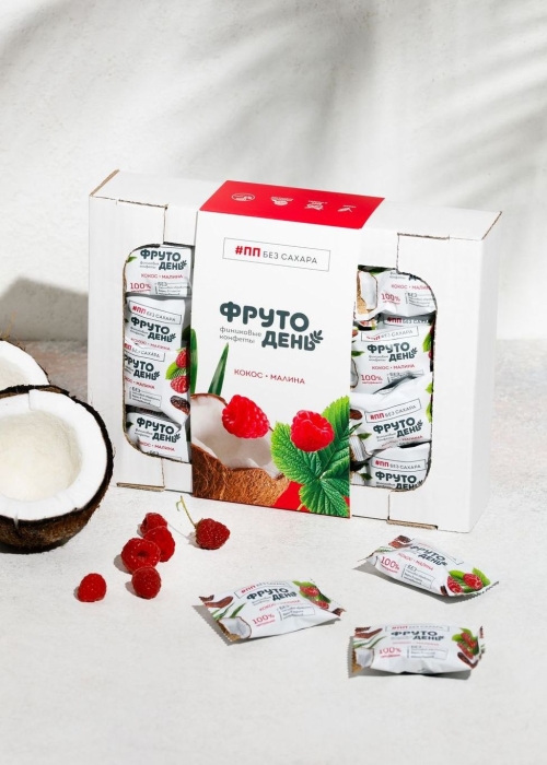 ★ Финиковые конфеты Фрутодень кокос-малина, 450 г