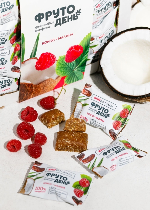 ★ Финиковые конфеты Фрутодень кокос-малина, 450 г