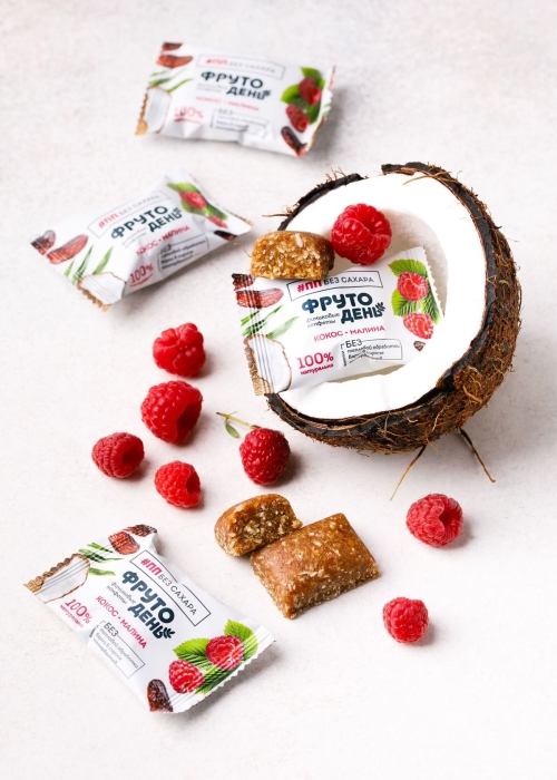 ★ Финиковые конфеты Фрутодень кокос-малина, 450 г