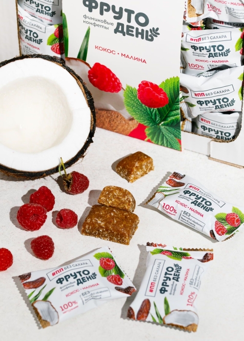 ★ Финиковые конфеты Фрутодень кокос-малина, 450 г