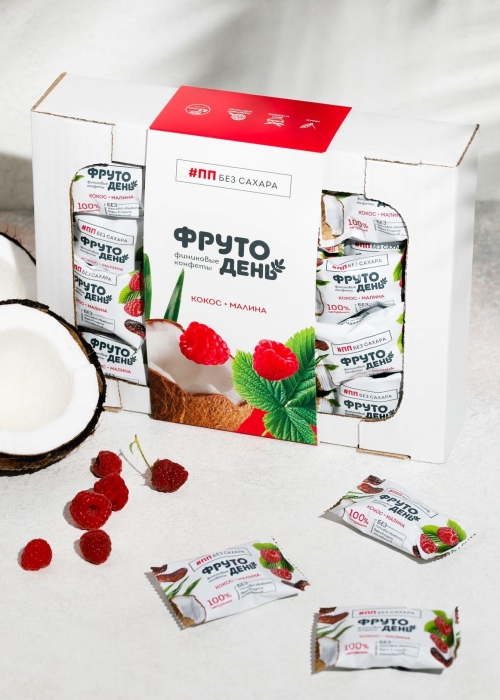 ★ Финиковые конфеты Фрутодень кокос-малина, 450 г