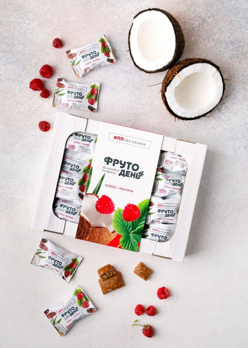 ★ Финиковые конфеты Фрутодень кокос-малина, 450 г