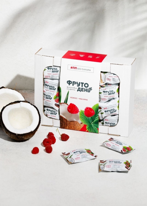 ★ Финиковые конфеты Фрутодень кокос-малина, 450 г