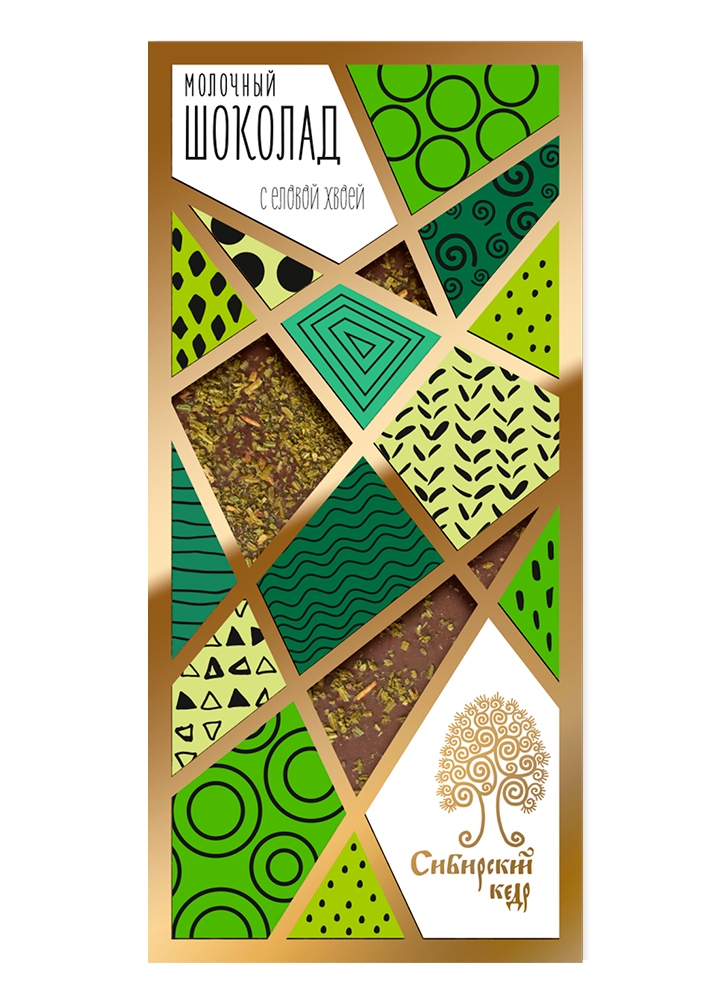 Молочный шоколад с еловой хвоёй, 100 г