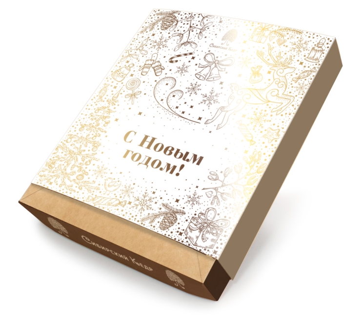 Кедровый грильяж ассорти, 120 г — черника, клюква, облепиха в подарочной обложке