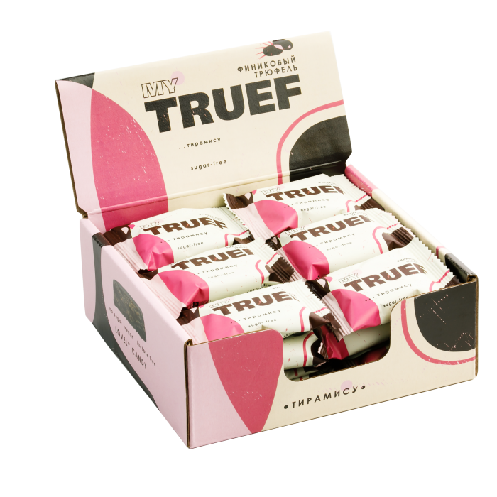 Трюфель финиковый Мy Truef тирамису, 360 г | шоу-бокс — 24 конфеты