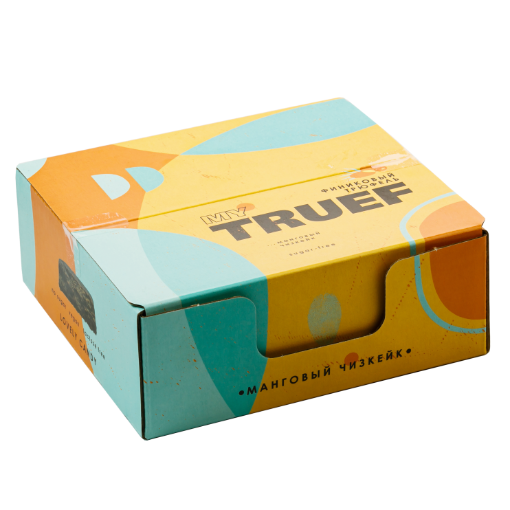 Трюфель финиковый Мy Truef манговый чизкейк, 360 г | шоу-бокс — 24 конфеты