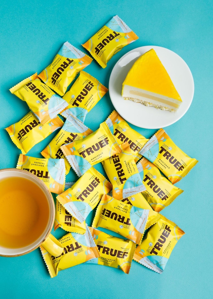 Трюфель финиковый Мy Truef манговый чизкейк, 360 г | шоу-бокс — 24 конфеты