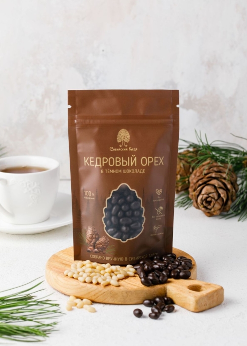 ★ Ядро кедрового ореха в тёмном шоколаде, 60 г