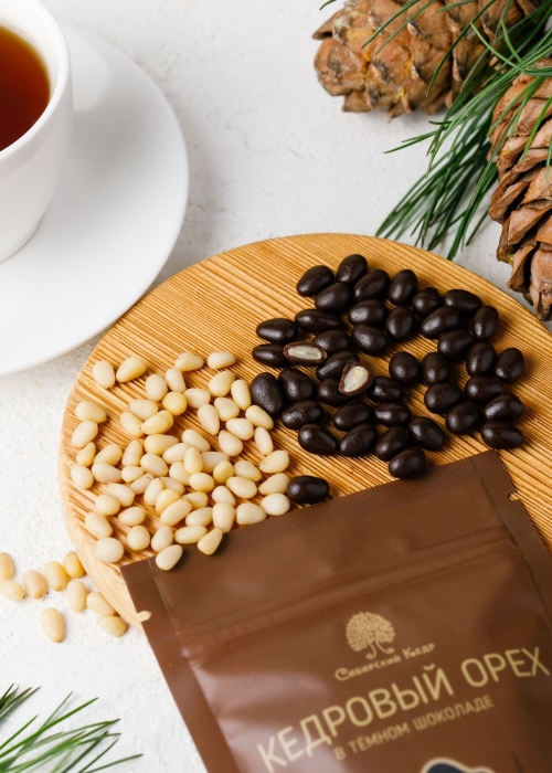 ★ Ядро кедрового ореха в тёмном шоколаде, 60 г