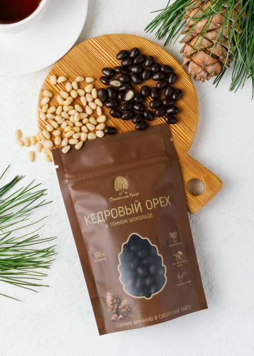 ★ Ядро кедрового ореха в тёмном шоколаде, 60 г