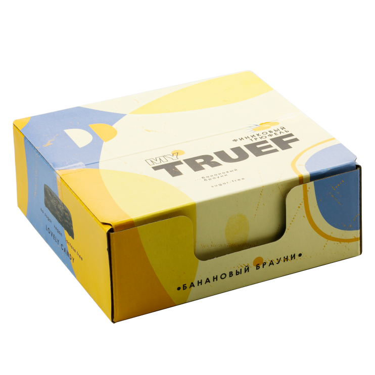 Трюфель финиковый Мy Truef банановый брауни, 360 г | шоу-бокс — 24 конфеты