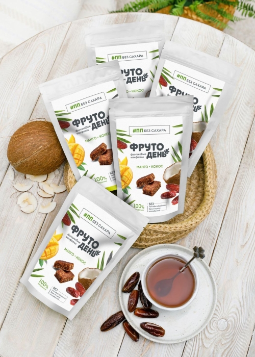 ★ Москва ★ Финиковые конфеты ‎Фрутодень кокос-манго, 150 г