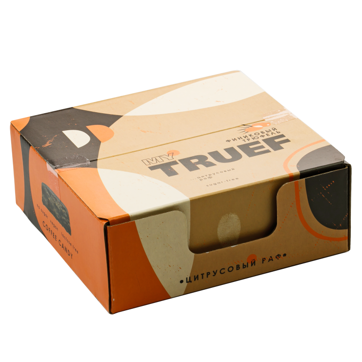 Трюфель финиковый Мy Truef цитрусовый раф, 360 г | шоу-бокс — 24 конфеты