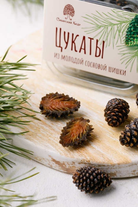 Цукаты из молодой сосновой шишки