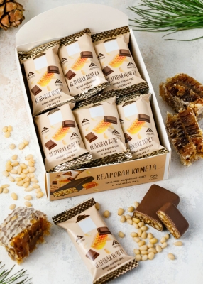 Батончик «Кедровая комета», 720 г | шоу-бокс — 18 батончиков