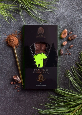 Тёмный шоколад с кедровым орехом, 100 г