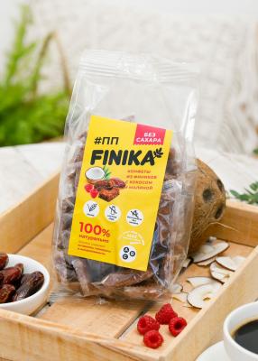Финиковые конфеты Finika кокос-малина, 450 г