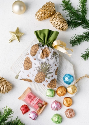 Подарочный мешок зелёный «‎Шишка»‎, 215 г‎