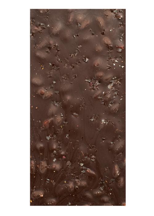 Тёмный шоколад с кедровым орехом и кристаллами соли, 100 г