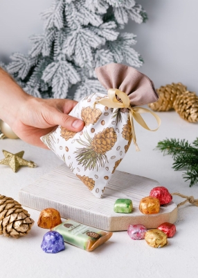 Подарочный мешок коричневый «‎Шишка»‎, 215 г‎