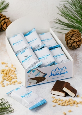 Батончик «Кедровая метелица», 720 г | шоу-бокс — 18 батончиков