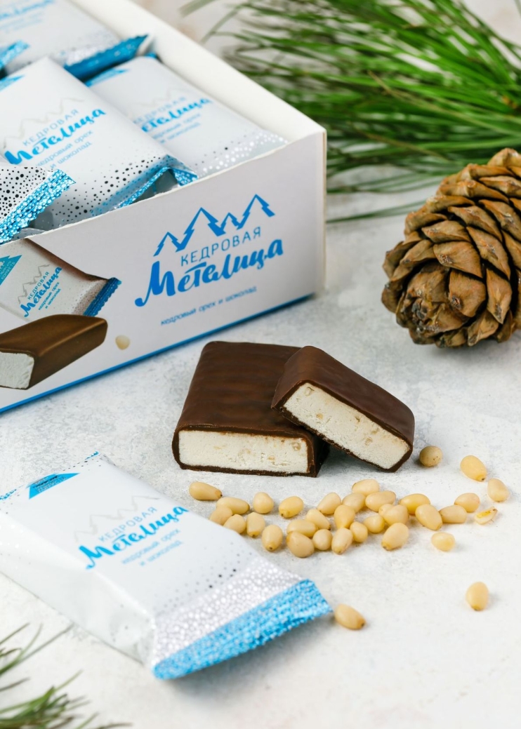 Батончик «Кедровая метелица», 720 г | шоу-бокс — 18 батончиков