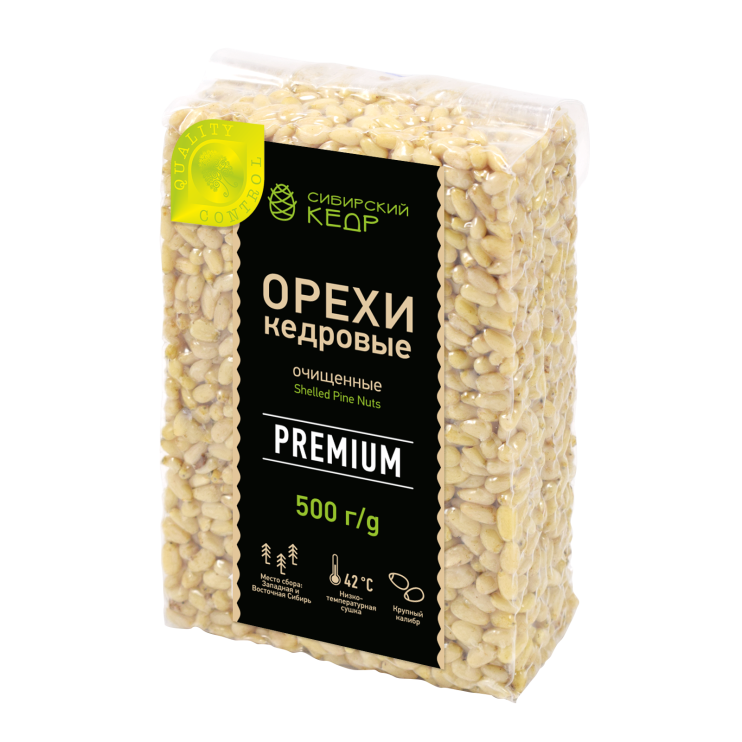 Ядро кедрового ореха Premium в брикете, 500 г