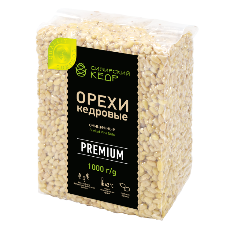 Ядро кедрового ореха Premium в брикете, 1 кг
