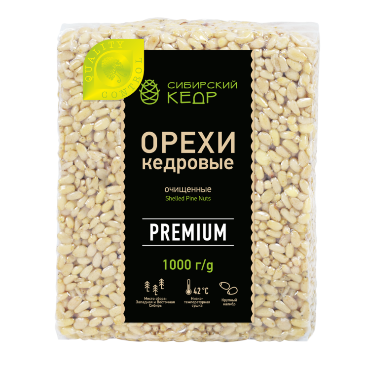 Ядро кедрового ореха Premium в брикете, 1 кг