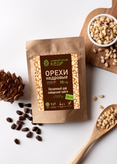 ★ Москва ★ Ядро кедрового ореха, 55 г — крафт-пакет