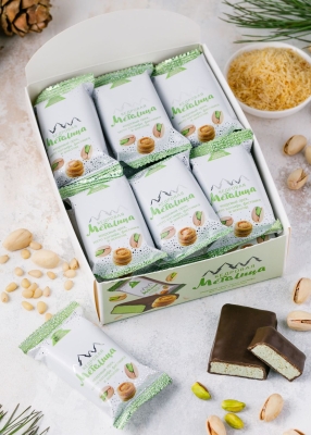 Батончик «Кедровая метелица» с фисташкой, 720 г | шоу-бокс — 18 батончиков