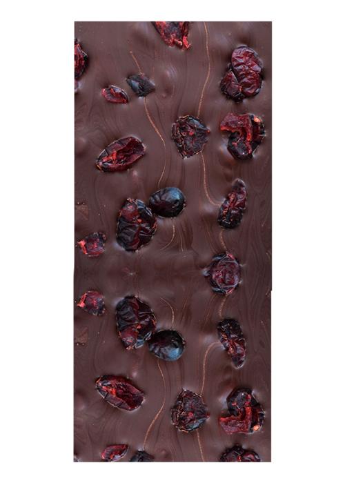 Тёмный шоколад с клюквой и кедровым орехом, 100 г