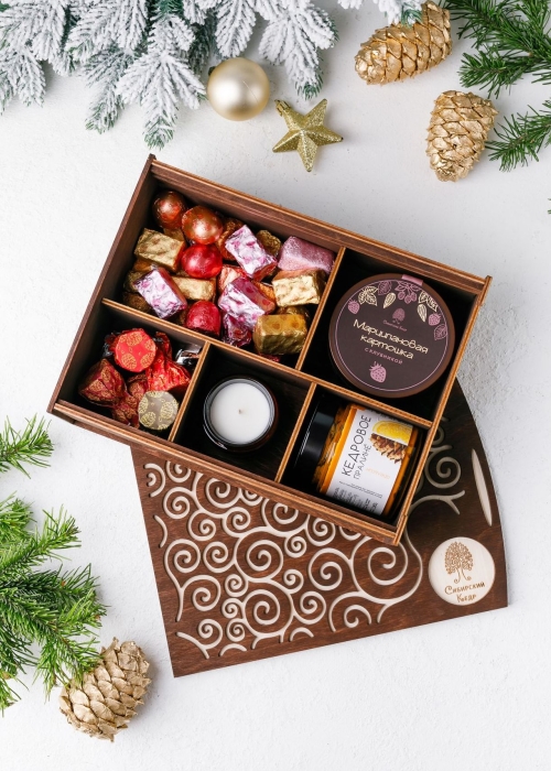 Деревянная шкатулка «‎Сибирские угощения»‎, 860 г‎