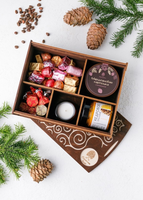 Деревянная шкатулка «‎Сибирские угощения»‎, 860 г‎