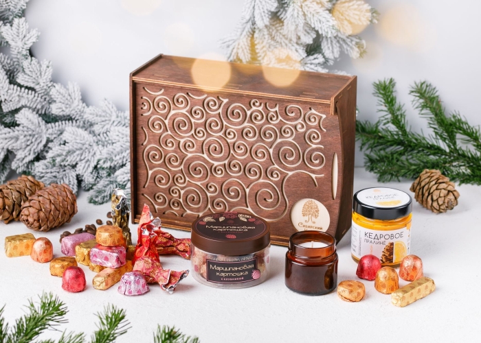 Деревянная шкатулка «‎Сибирские угощения»‎, 860 г‎