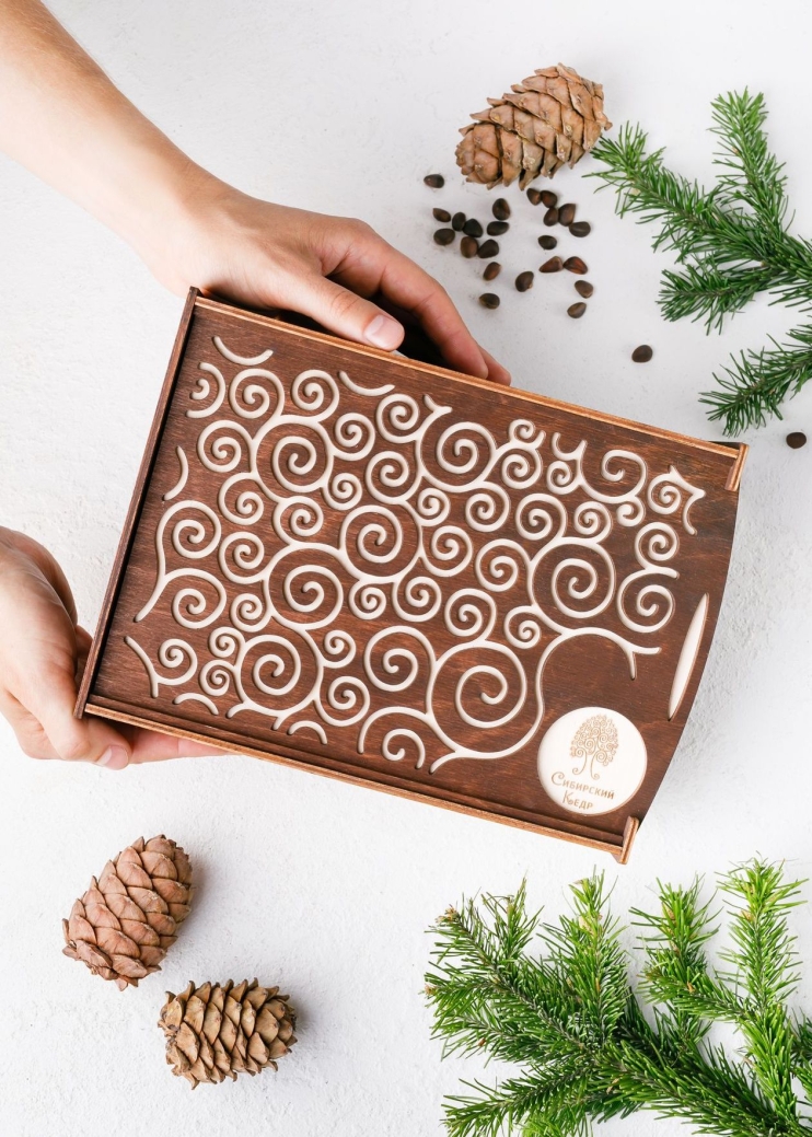 Деревянная шкатулка «Сибирские угощения», 860 г