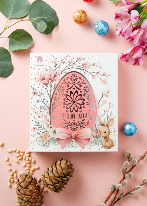 Кедровый грильяж ассорти, 120 г в подарочной обложке «Пасха»