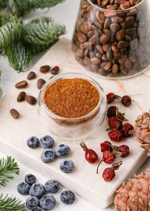 Кедровая клетчатка Cedar Immuno с черникой и шиповником, 250 г