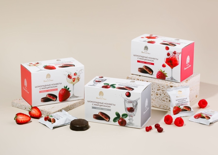 Шоколадные конфеты с марципаном «Малина-Апероль»‎, 220 г