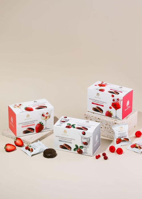 Шоколадные конфеты с марципаном «Малина-Апероль»‎, 220 г