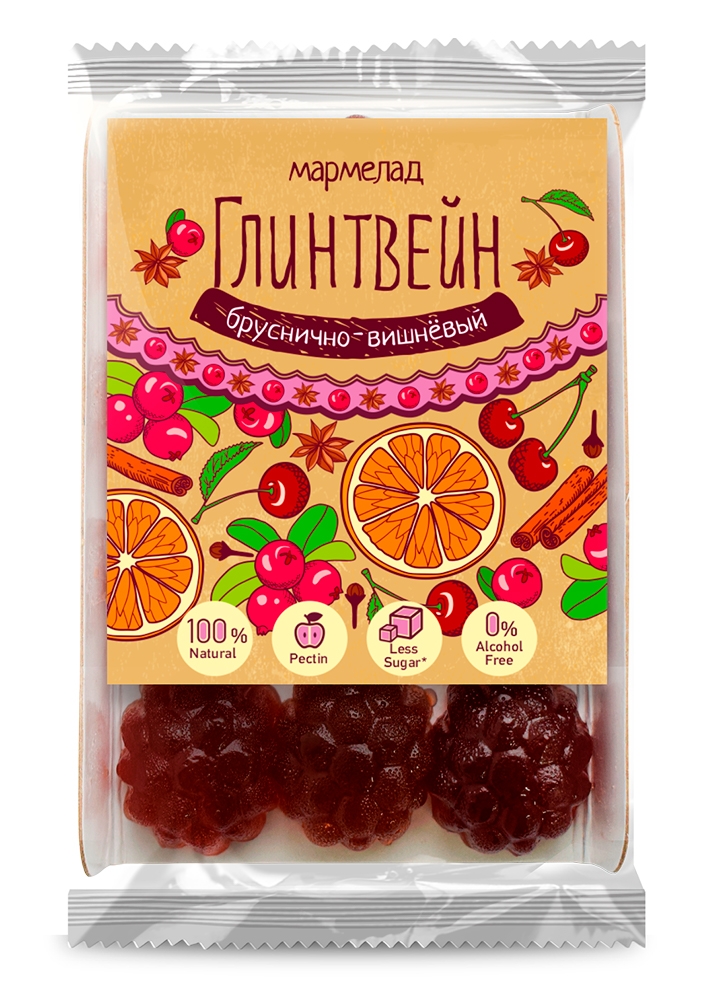 Мармелад «Глинтвейн», 165 г — бруснично-вишнёвый