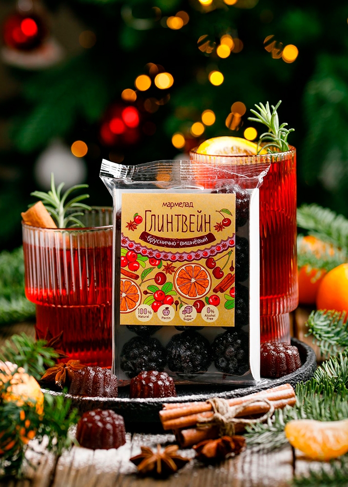 Мармелад «Глинтвейн», 165 г — бруснично-вишнёвый